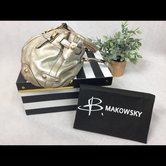 b Makowsky Leather Satchel - Picture 4 of 12